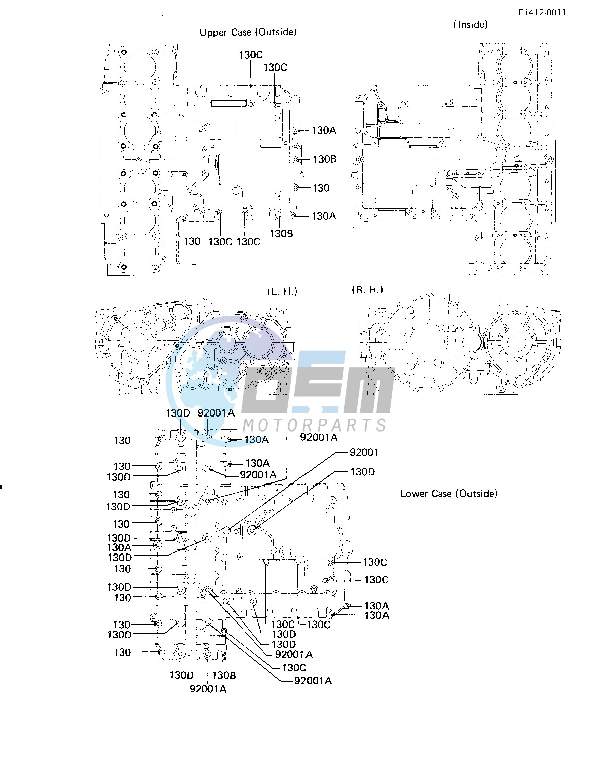 CRANKCASE BOLT & STUD PATTERN