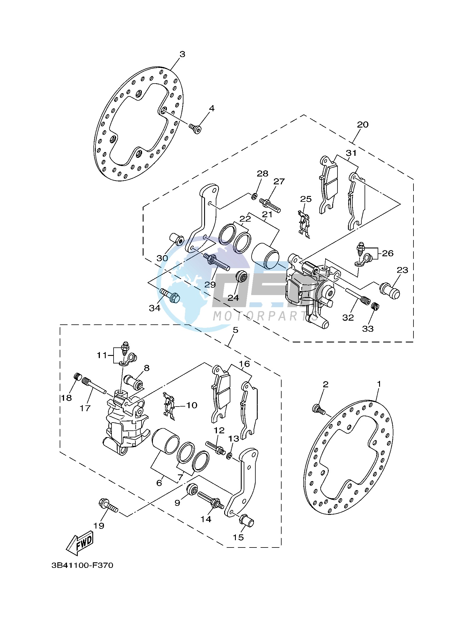 REAR BRAKE CALIPER