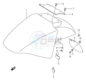 GSX750F (E2) drawing FRONT FENDER (MODEL S T)