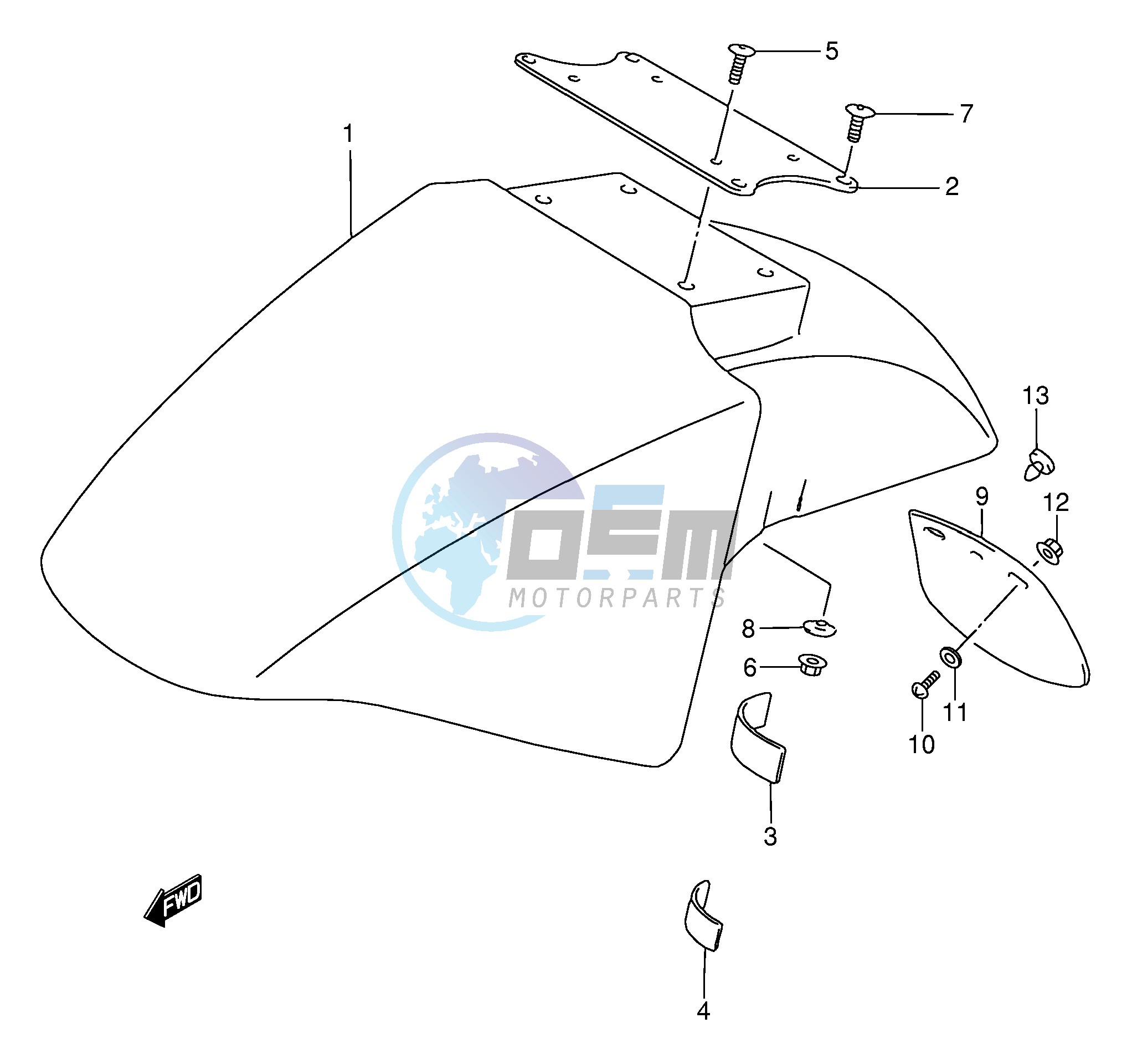 FRONT FENDER (MODEL S T)