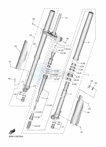 YZ450F (B2W6) drawing FRONT FORK