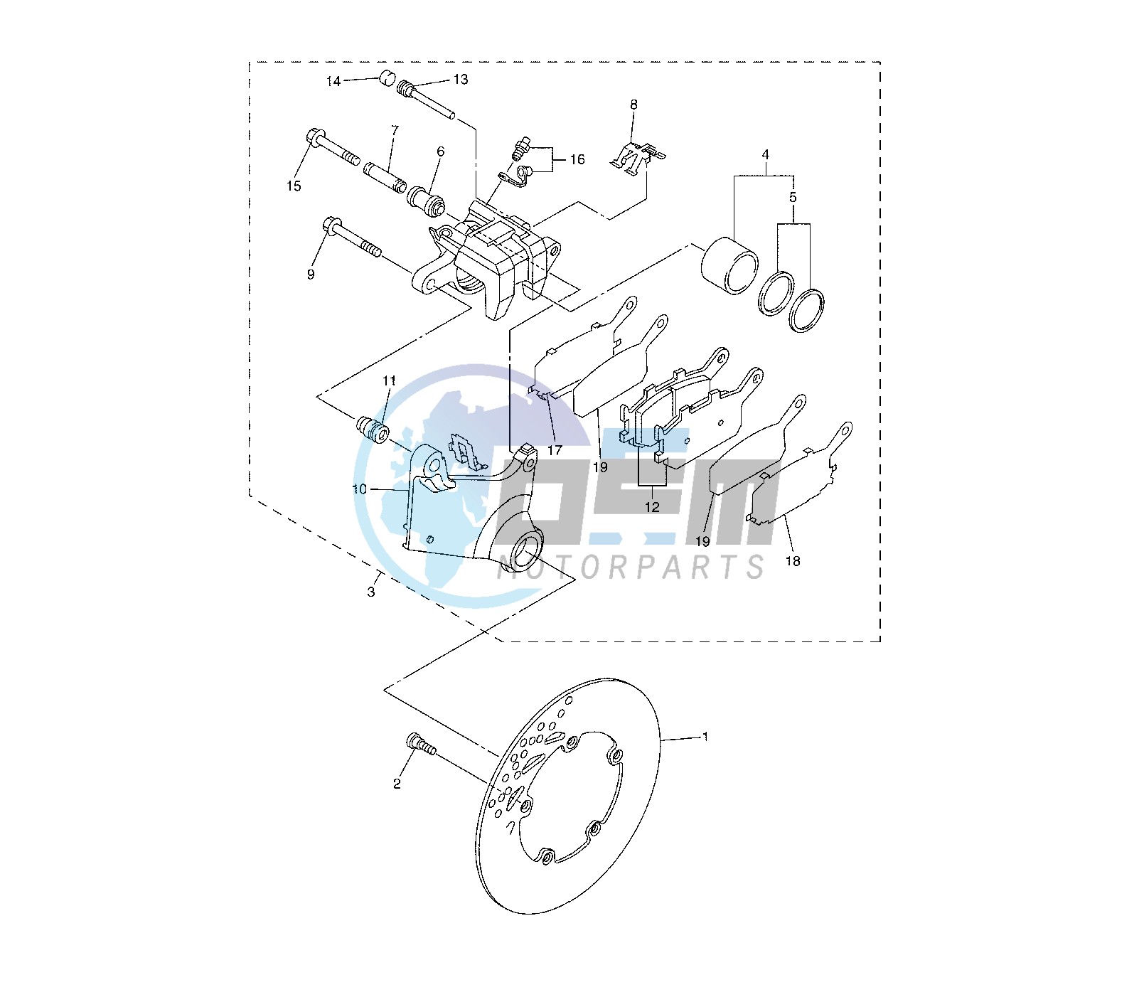 REAR BRAKE CALIPER