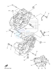 WR250X (32DP) drawing CRANKCASE