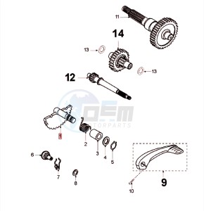 FIGHT 3 A drawing DRIVE SHAFTS / KICKSTARTER