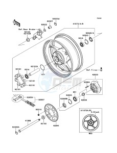 Z1000_ABS ZR1000ECF FR XX (EU ME A(FRICA) drawing Rear Hub