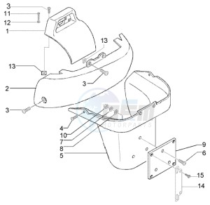 X9 250 Evolution drawing Rear coverings