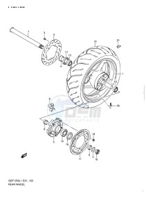 GSF-1250 BANDIT EU drawing REAR WHEEL