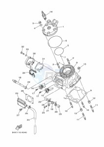 YZ125 (B4XN) drawing CYLINDER HEAD