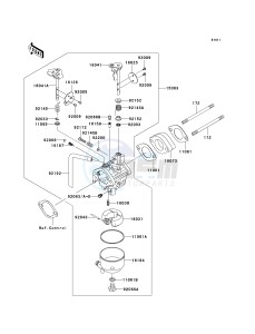 KAF 400 C [MULE 610 4X4 HARDWOODS GREEN HD] (C6F-C9F) C7F drawing CARBURETOR