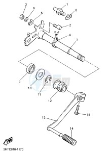 SR400 (2RDB) drawing SHIFT SHAFT