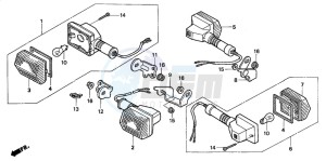 XR400R drawing WINKER (DK/U)