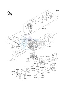 JH 1100 A [1100 ZXI] (A1-A5) [1100 ZXI] drawing CARBURETOR PARTS--  - JHT10AE006977- -