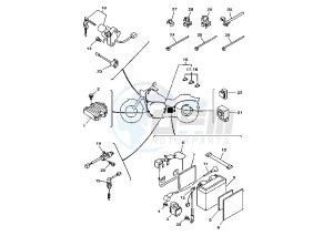 XVS DRAG STAR 650 drawing BATTERY MY98-99