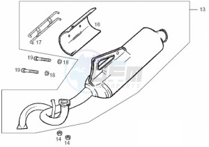 ATLANTIS BULLET - 50 cc VTHAL1AE2 Euro 2 2T AC ESP drawing Exhaust unit (Positions)