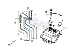 SYMPHONY SR50 drawing FUEL TANK - FUEL CUT