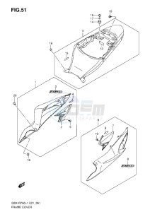 GSX-R750 drawing FRAME COVER L1 ( GLR )