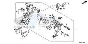 CBR1000RAH 2ED - (2ED) drawing REAR BRAKE CALIPER