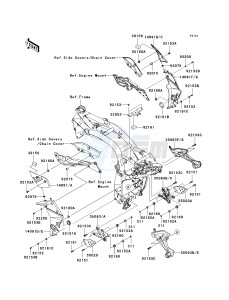 ZR 750 L [Z750 EU] (L7F-L8F) L8F drawing FRAME FITTINGS