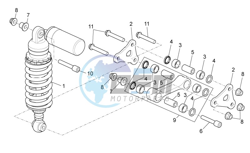 Rear shock absorber