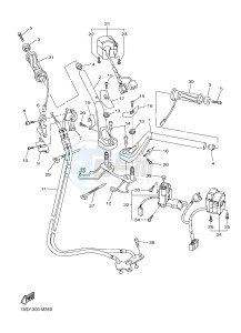 FJR1300AE FJR1300AS (1MD4 1MD5) drawing STEERING HANDLE & CABLE