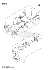 DL650 (E2) V-Strom drawing REAR COMBINATION LAMP