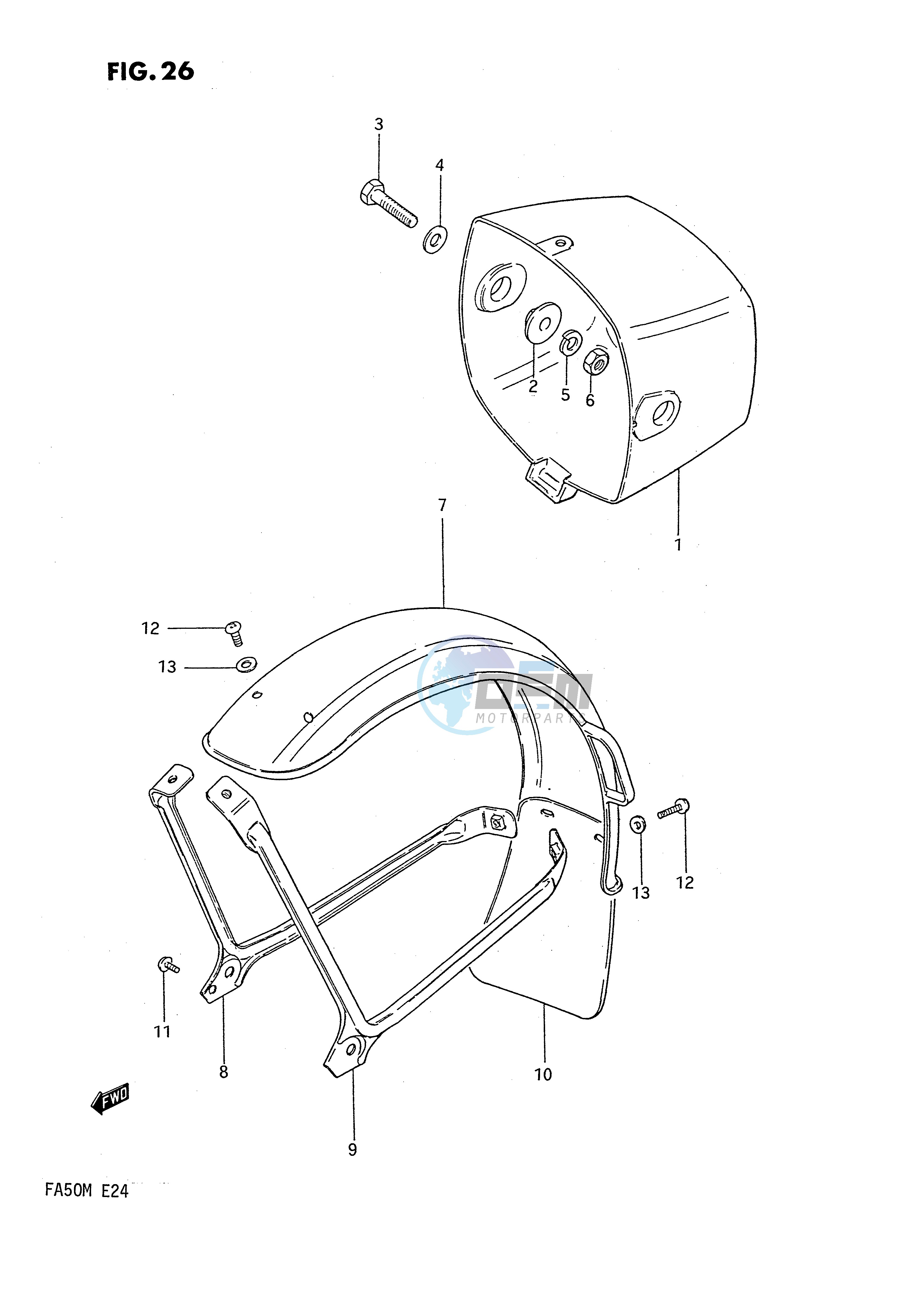 HEADLAMP HOUSING - FRONT FENDER