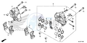 CBR600RRD CBR600RR UK - (E) drawing FRONT BRAKE CALIPER