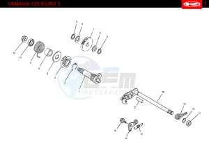 RS2-125-MATRIX-PRO-GREEN drawing KICKSTART SHAFT  Yamaha 125 4t Euro 3