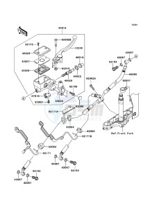 VN1600 CLASSIC TOURER VN1600-D1H GB XX (EU ME A(FRICA) drawing Front Master Cylinder