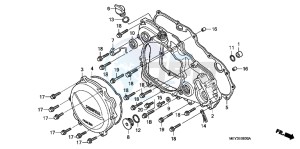 CRF450XB drawing R. CRANKCASE COVER