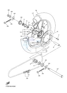 YZ450F (33DD 33DE 33DF 33DG) drawing REAR WHEEL