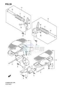 VL800 (E2) VOLUSIA drawing FOOTREST (MODEL K6 K7 K8)