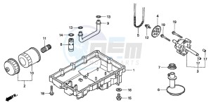 CB500S drawing OIL PUMP/OIL PAN