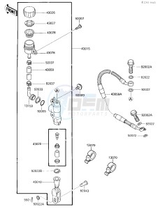 KX 500 D [KX500] (D1) [KX500] drawing REAR MASTER CYLINDER