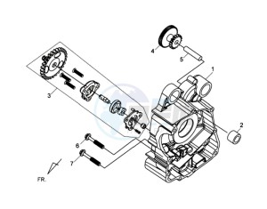 COMBIZ 50 drawing CRANKCASE RIGHT / START MOTOR