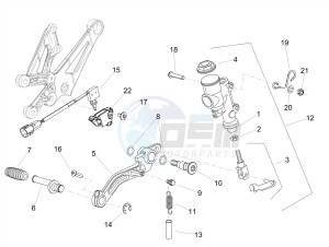 RSV4 1000 RACING FACTORY E4 ABS (EMEA) drawing Rear master cylinder