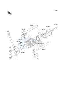 KLX 110 A (KLX110 MONSTER ENERGY) (A6F-A9FA) A8F drawing GEAR CHANGE DRUM_SHIFT FORK-- S- -