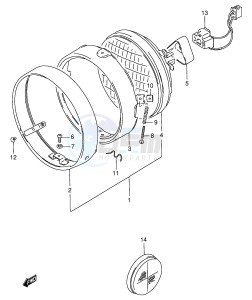 GN125 (E1) drawing HEADLAMP (MODEL N R E30)