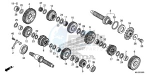 NC750XE NC750X Europe Direct - (ED) drawing TRANSMISSION ( NC750X/ XA)