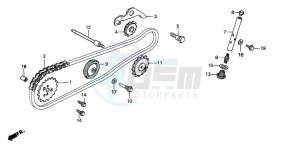 TRX90 SPORTRAX 90 drawing CAM CHAIN