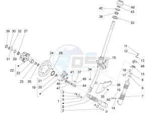 LX 150 4T 3V IE NOABS E3 (APAC) drawing Fork/steering tube - Steering bearing unit