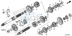 GL1800BF F6B Bagger - GL1800BF UK - (E) drawing TRANSMISSION