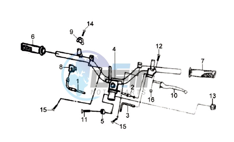 HANDLEBAR / BRAKE LEVERS CPL  L/R