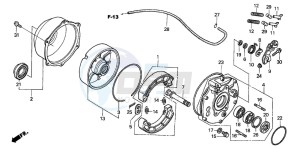 TRX350TE FOURTRAX ES drawing REAR BRAKE PANEL