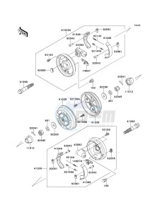 KAF 620 B [MULE 2520 TURF] (B1-B5) [MULE 2520 TURF] drawing FRONT HUBS_BRAKES