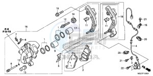 CB500XAE CB500X ABS UK - (E) drawing FRONT BRAKE CALIPER