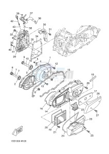 YP400RA X-MAX 400 ABS X-MAX (1SDE 1SDE 1SDE 1SDE) drawing CRANKCASE COVER 1