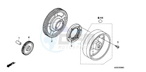 VFR1200FDC VFR1200F Dual Clutch E drawing STARTING CLUTCH