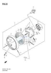 GZ125 (P02) drawing HEADLAMP (MODEL  P2)