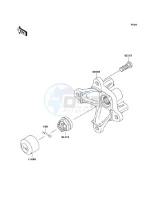 KVF650 4x4 KVF650D8F EU GB drawing Front Hub